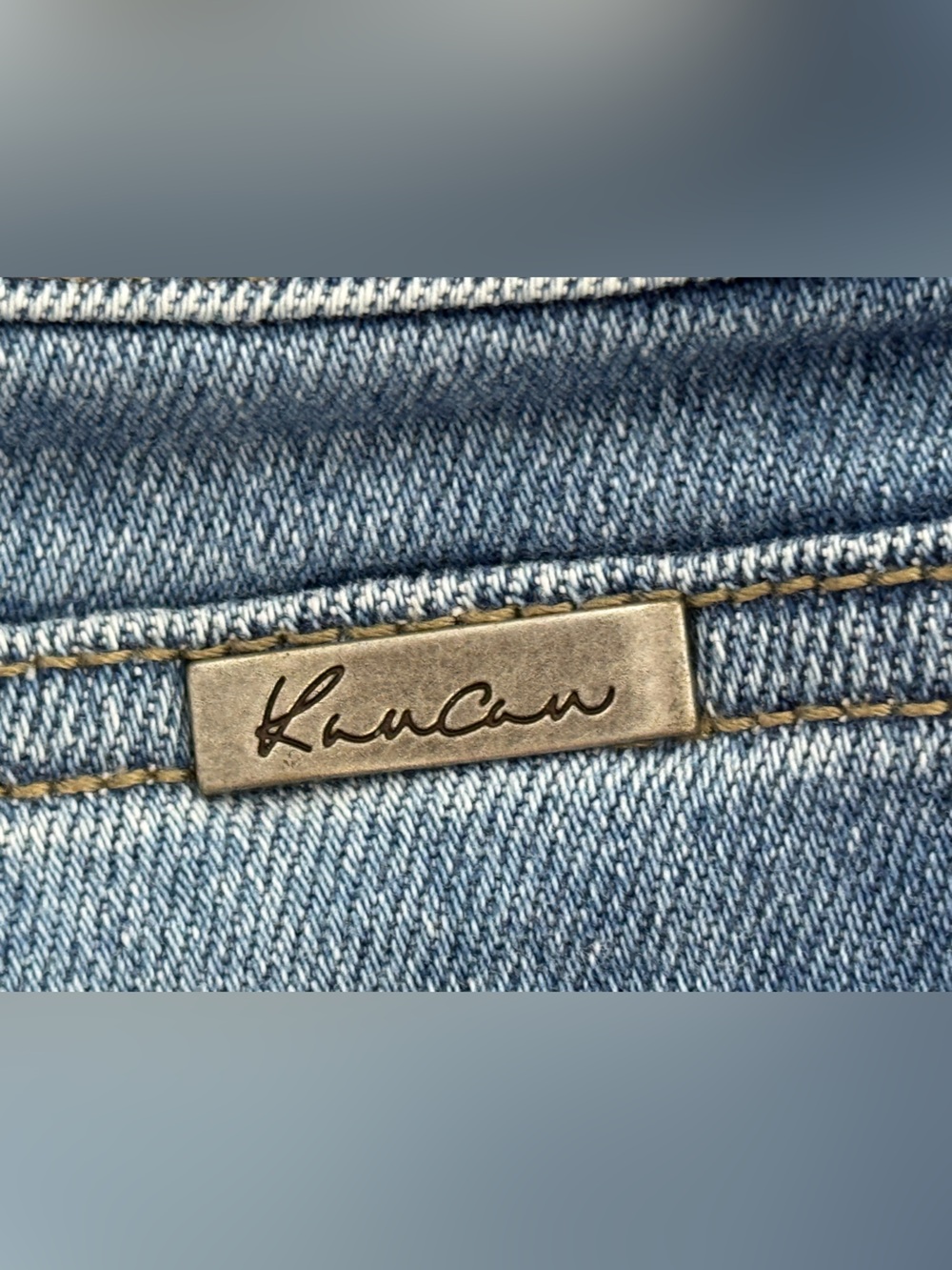 KanCan Women's Flared Leg High-Rise Denim Jeans, Medium Wash, Stretch Size 15/31 - Picture 15 of 16